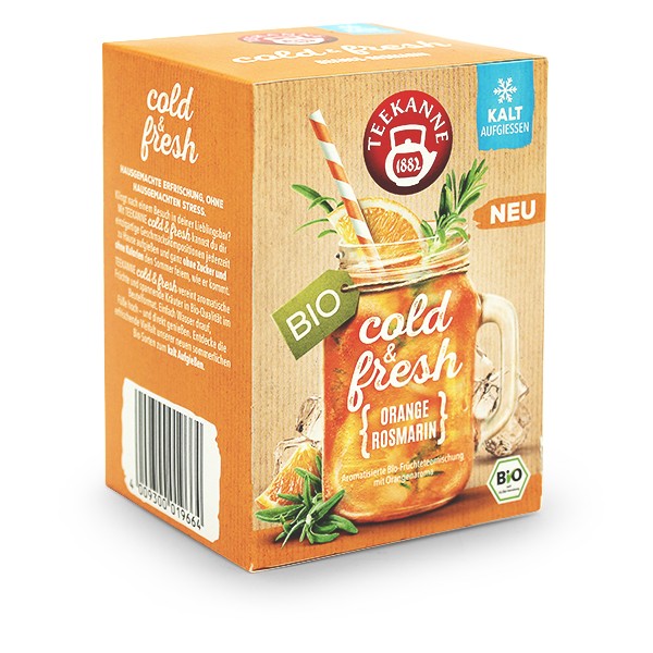 Teekanne Cold Fresh Orange Rosmarin 15 Doppelkammerbeutel à 2 75